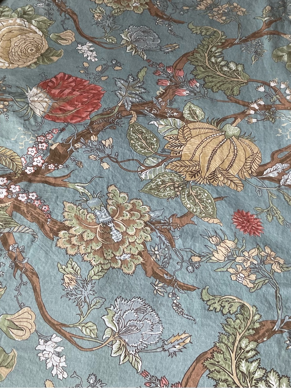 Pottery Barn Wells Palampore TWIN Duvet Cover Euro & Standard Sham- Vintage 3PCS